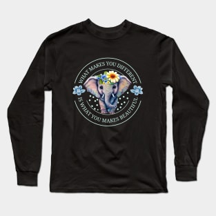 autism awareness day 2023 cute colorful baby elephant Long Sleeve T-Shirt